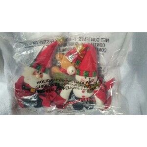 Vintage Avon Santa, Snowman & Bear Holiday Festive Garland New Old Stock 90s